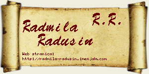 Radmila Radusin vizit kartica